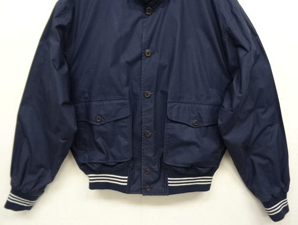 画像: 90'S RALPH LAUREN ライン入りリブ ドリズラージャケット NAVY (VINTAGE)