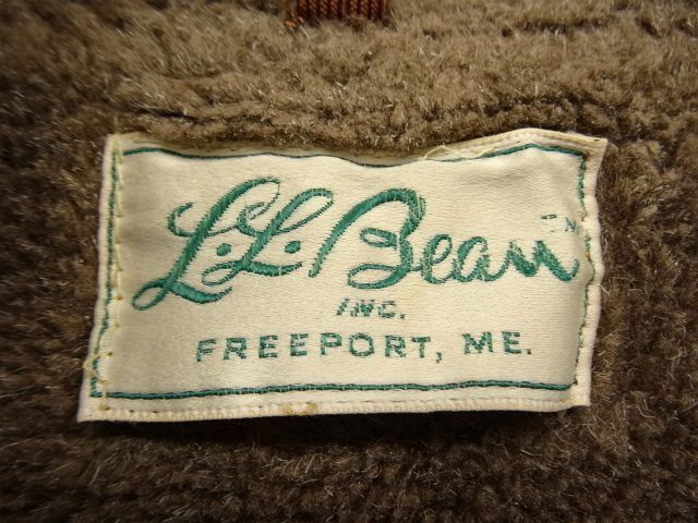 画像: 70'S LL Bean 筆記体タグ 裏ボア付き スタンドカラー ドリズラージャケット TALONジップ (VINTAGE)