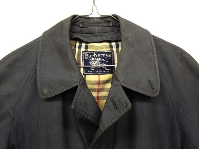 画像: 80'S BURBERRYS "COTTON100%" バルマカーンコート 玉虫色NAVY イングランド製 (VINTAGE)