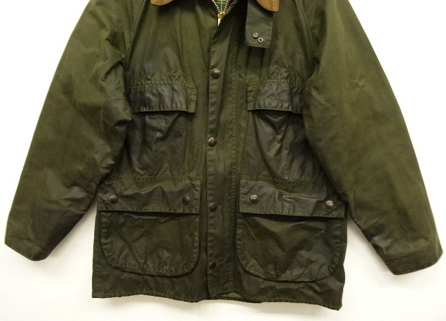 画像: 80'S BARBOUR 2クレスト "4POCKET BEDALE" オイルドジャケット OLIVE イングランド製 (VINTAGE)