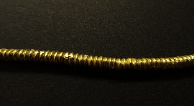 画像: ブラス ビーズ ネックレス ゴールド 2mm (VINTAGE)