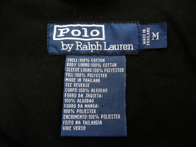 画像: 90'S RALPH LAUREN 中綿入り ハーフコート riri製ダブルジップ BLACK (VINTAGE)