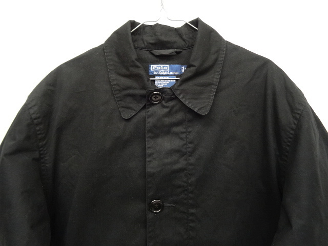 画像: 90'S RALPH LAUREN 中綿入り ハーフコート riri製ダブルジップ BLACK (VINTAGE)