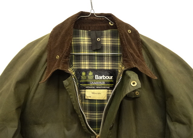 画像: 80'S BARBOUR 2クレスト "GAMEFAIR" オイルドジャケット OLIVE イングランド製 (VINTAGE)