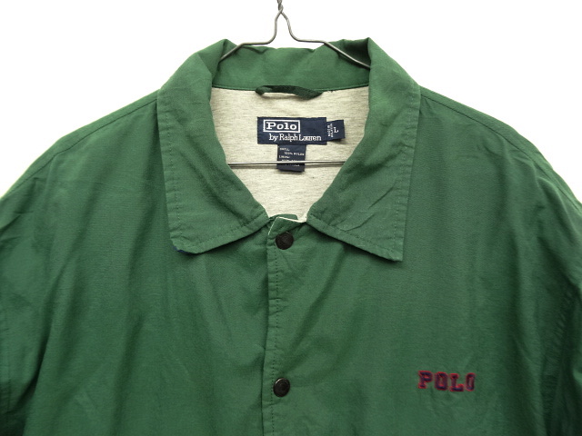 画像: 90'S RALPH LAUREN 裏地付き コーチジャケット GREEN (VINTAGE)