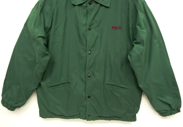 画像: 90'S RALPH LAUREN 裏地付き コーチジャケット GREEN (VINTAGE)