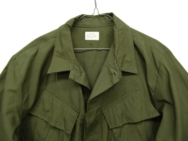 画像: 60'S アメリカ軍 US ARMY "JUNGLE FATIGUE 4th" リップストップ ファティーグジャケット L-SHORT (DEADSTOCK)