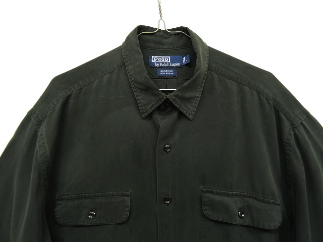 画像: 90'S RALPH LAUREN "BENFORD" レーヨン シャツ ブラック (VINTAGE)