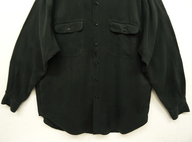 画像: 90'S RALPH LAUREN "BENFORD" レーヨン シャツ ブラック (VINTAGE)