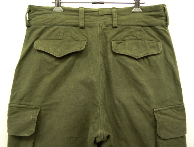 画像: 50'S フランス軍 M47 フィールドパンツ 前期型 OLIVE サイズ23 (VINTAGE)