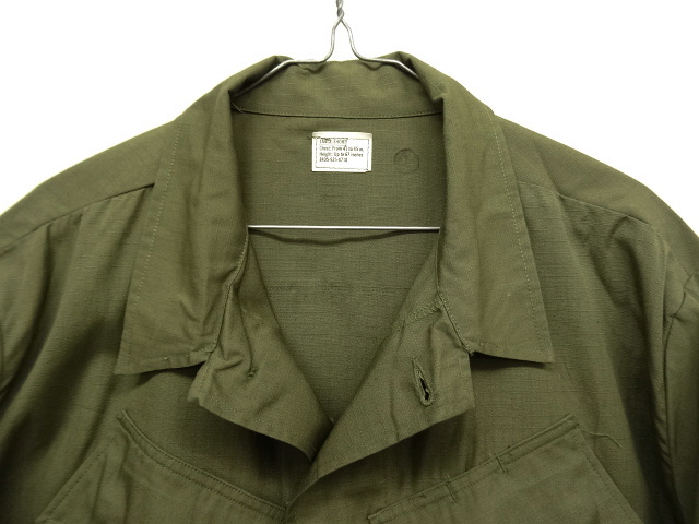 画像: 60'S アメリカ軍 US ARMY "JUNGLE FATIGUE 4th" リップストップ ファティーグジャケット L-SHORT (DEADSTOCK)