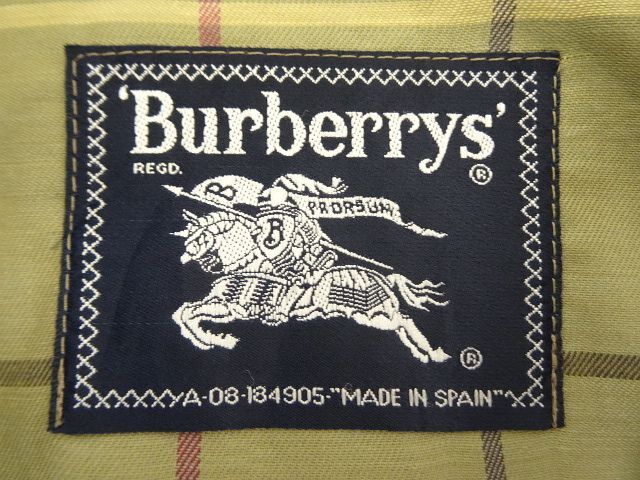 画像: 90'S BURBERRYS 裏地チェック ドリズラージャケット NAVY スペイン製 (VINTAGE)