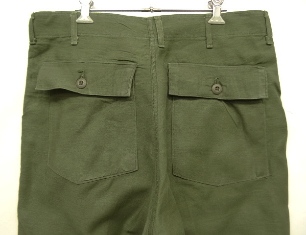 画像: 70'S アメリカ軍 US ARMY "OG107" コットンサテン ベイカーパンツ W36L31 (VINTAGE)