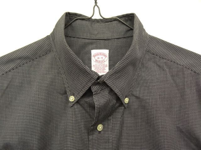 画像: 90'S BROOKS BROTHERS ポプリン BDシャツ ブラックベース/チェック USA製 (VINTAGE)