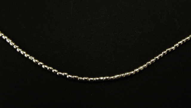 画像: メタル オーバルビーズ ネックレス シルバー 2mm (VINTAGE)