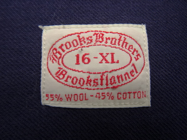 画像: 60'S BROOKS BROTHERS "6ボタン" 三角フラップ BDシャツ ネイビー USA製 (VINTAGE)