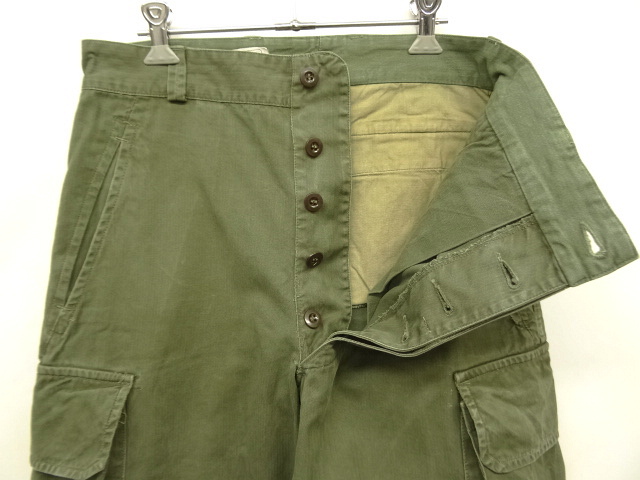 画像: 50'S フランス軍 M47 HBT フィールドパンツ 後期型 OLIVE サイズ21 (VINTAGE)