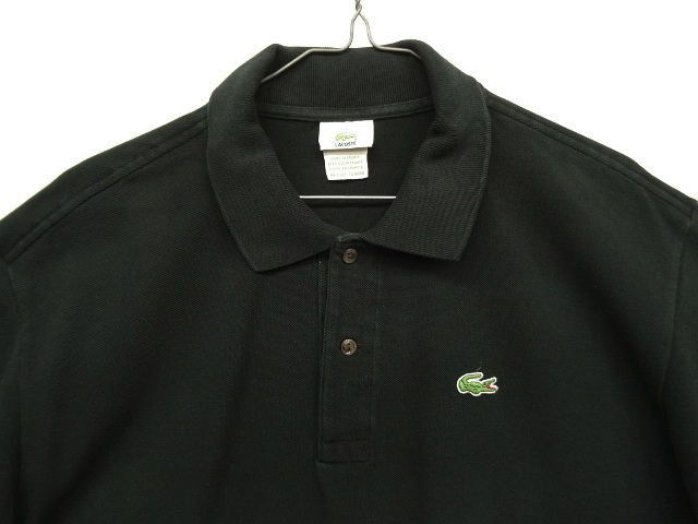 画像: 90'S CHEMISE LACOSTE ポロシャツ ブラック フランス製 (VINTAGE)