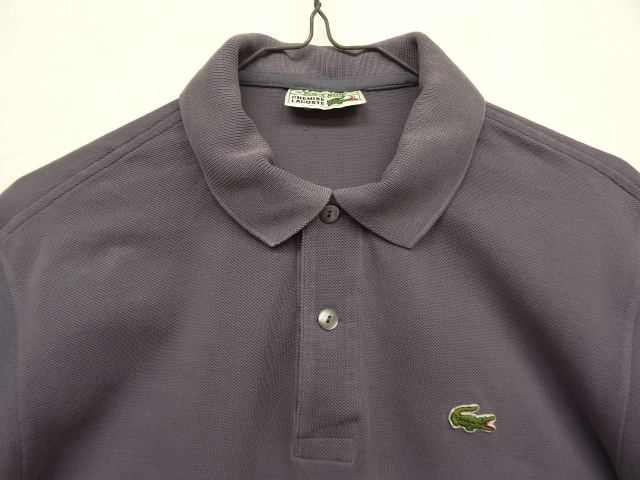 画像: 70'S CHEMISE LACOSTE ポロシャツ ダークグレー フランス製 (VINTAGE)