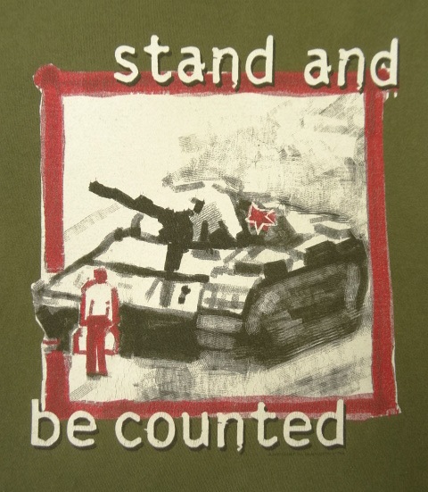 画像: 00'S CSNY "STAND AND BE COUNTED" 両面プリント 半袖 Tシャツ オリーブ USA製 (VINTAGE)