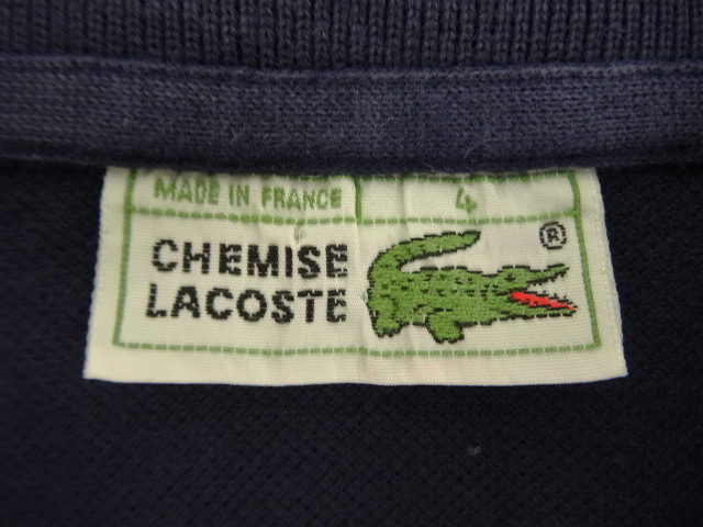 画像: 80'S CHEMISE LACOSTE ポロシャツ ネイビー フランス製 (VINTAGE)