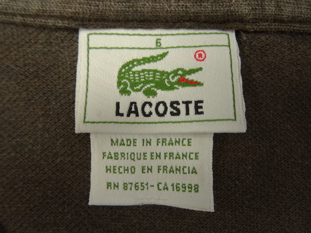 画像: 90'S CHEMISE LACOSTE ポロシャツ ブラウンヘザー フランス製 (VINTAGE)