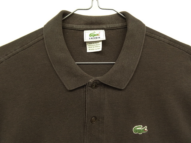 画像: 90'S CHEMISE LACOSTE ポロシャツ ブラウンヘザー フランス製 (VINTAGE)