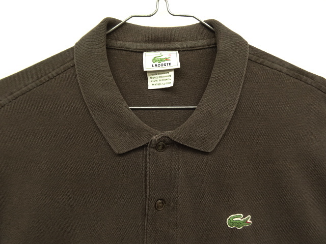 画像: 90'S CHEMISE LACOSTE ポロシャツ ブラウンヘザー フランス製 (VINTAGE)