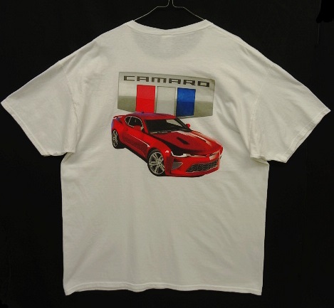 画像2: CHEVROLET "CAMARO" 両面プリント 半袖Tシャツ WHITE (USED)