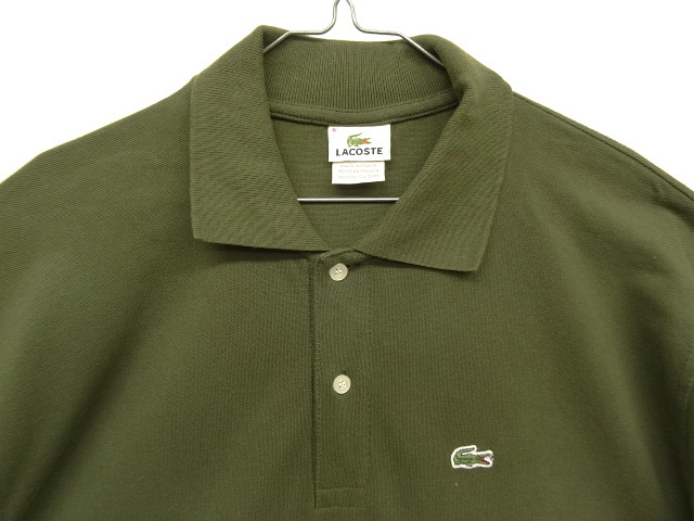 画像: 90'S CHEMISE LACOSTE ポロシャツ オリーブ フランス製 (VINTAGE)