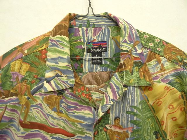 画像: 90'S PATALOHA "EUGENE SAVAGE" 半袖 アロハシャツ メニュー柄 オリジナル (VINTAGE)