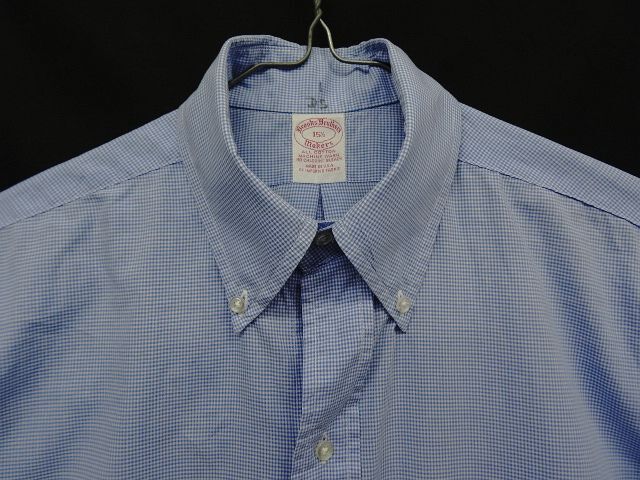 画像: 70'S BROOKS BROTHERS 6ボタン 半袖 BDシャツ ギンガムチェック USA製 (VINTAGE)
