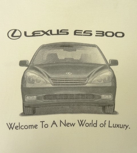 画像: LEXUS "ES300" 両面プリント 半袖 Tシャツ ホワイト (VINTAGE)
