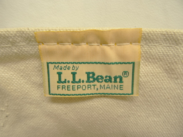 画像: 80'S LL Bean レザーハンドル キャンバス トートバッグ パープル/ホワイト USA製 (VINTAGE)