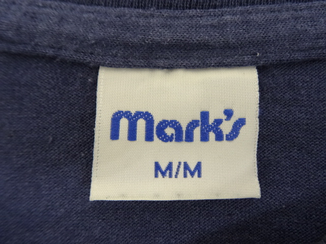 画像: 90'S MARK'S ポケット付き 袖リブ＆裾シングルステッチ 半袖 Tシャツ ネイビー カナダ製 (VINTAGE)