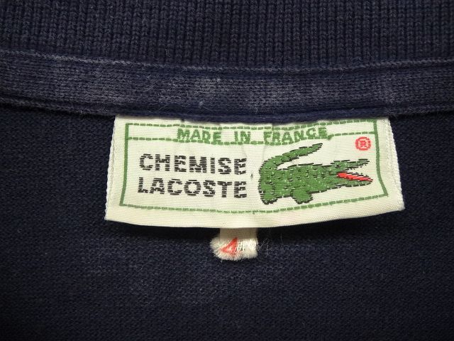 画像: 70'S CHEMISE LACOSTE ポロシャツ ネイビー フランス製 (VINTAGE)