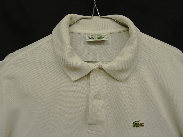 画像: 70'S CHEMISE LACOSTE ポロシャツ ホワイト フランス製 (VINTAGE)