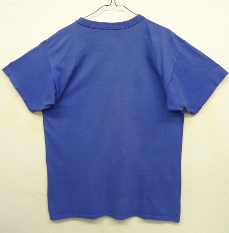 画像2: 80'S CHAMPION トリコタグ ロゴプリント 半袖 Tシャツ ブルー USA製 (VINTAGE)