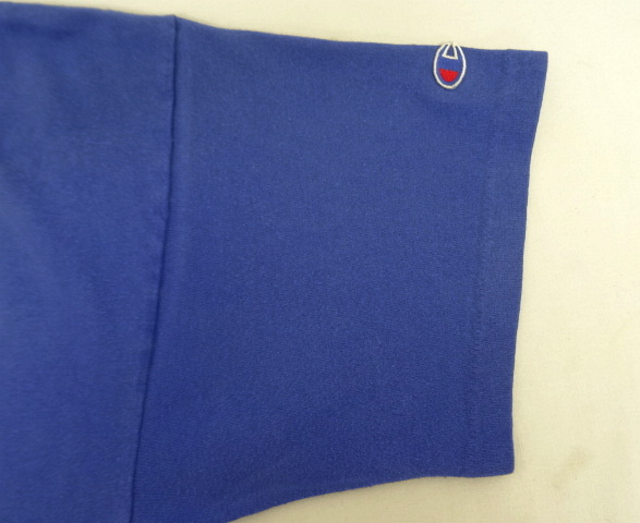 画像: 80'S CHAMPION トリコタグ ロゴプリント 半袖 Tシャツ ブルー USA製 (VINTAGE)