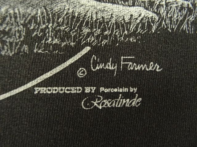 画像: 90'S CINDY FARMER "SHEPHERD" シングルステッチ 半袖 Tシャツ ブラック USA製 (VINTAGE)