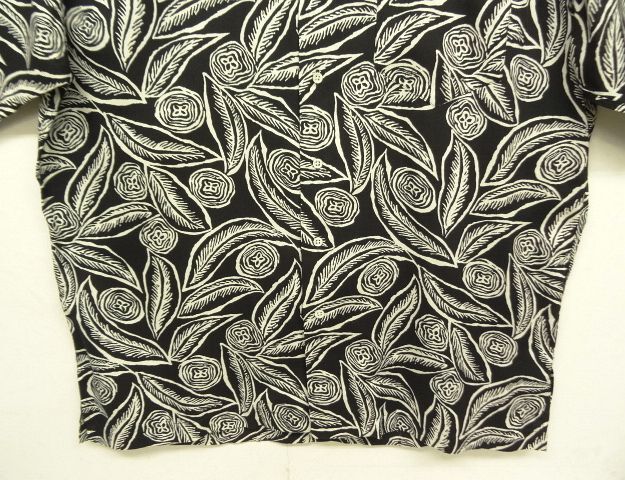 画像: 90'S RALPH LAUREN レーヨン 半袖 オープンカラーシャツ ブラックベース/花柄 (VINTAGE)
