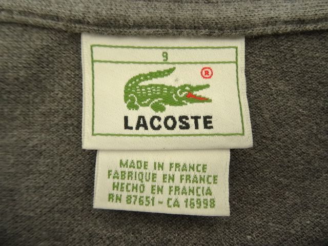 画像: 80'S CHEMISE LACOSTE ポロシャツ チャコールヘザー フランス製 (VINTAGE)