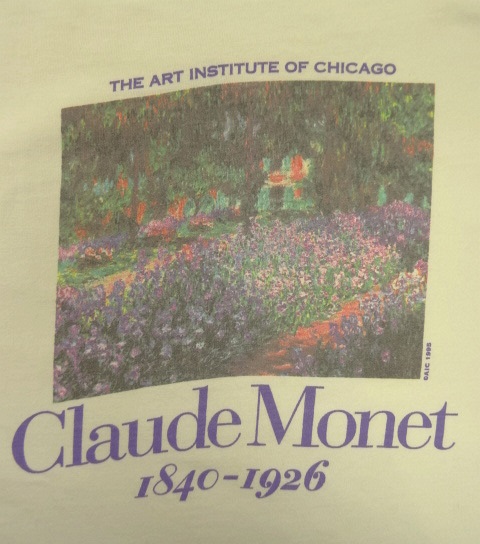 画像: 90'S CLAUDE MONET "THE ART INSTITUTE OF CHICAGO" シングルステッチ 半袖 Tシャツ ホワイト USA製 (VINTAGE)
