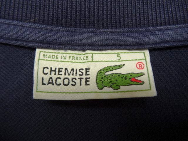 画像: 80'S CHEMISE LACOSTE ポロシャツ ネイビー フランス製 (VINTAGE)