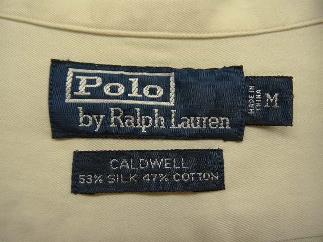 画像: 90'S RALPH LAUREN "CALDWELL" シルク/コットン 半袖 オープンカラーシャツ オフホワイト (VINTAGE)