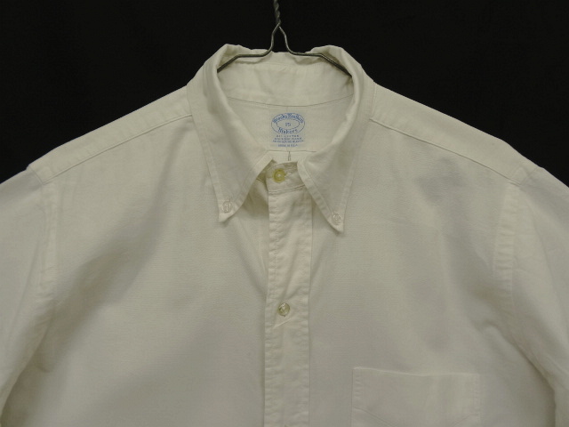 画像: 70'S BROOKS BROTHERS "6ボタン" オックスフォード 半袖 BDシャツ ホワイト USA製 (VINTAGE)