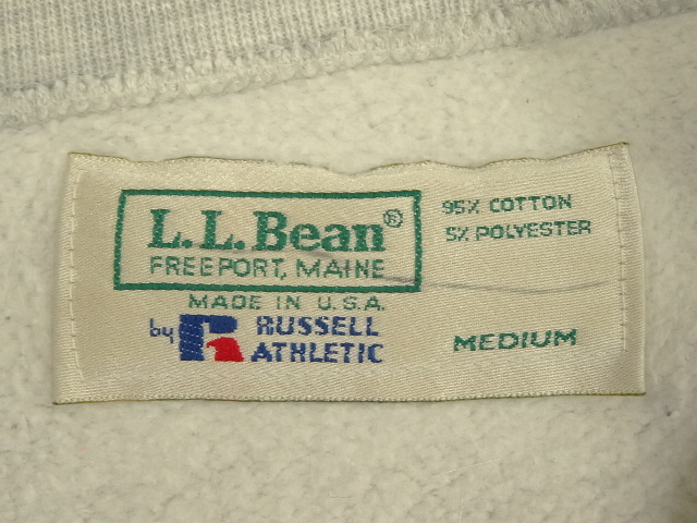 画像: 90'S LL Bean by RUSSELL ATHLETIC 前Vガゼット付き スウェットシャツ USA製 (VINTAGE)