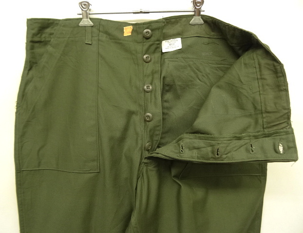 画像: 70'S アメリカ軍 US ARMY "OG107" コットンサテン ベイカーパンツ (DEADSTOCK)