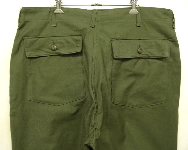 画像: 70'S アメリカ軍 US ARMY "OG107" コットンサテン ベイカーパンツ (DEADSTOCK)