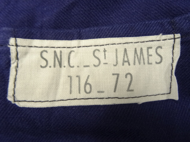 画像: 60'S フランス軍 "ST JAMES" ワークジャケット カバーオール フランス製 (VINTAGE)